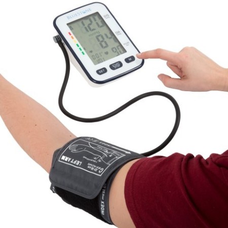 FLEMING SUPPLY Blood Pressure Cuff, Electronic Digital Upper Arm Heart Monitor with LCD Display Personal  Tracker 462004HSE